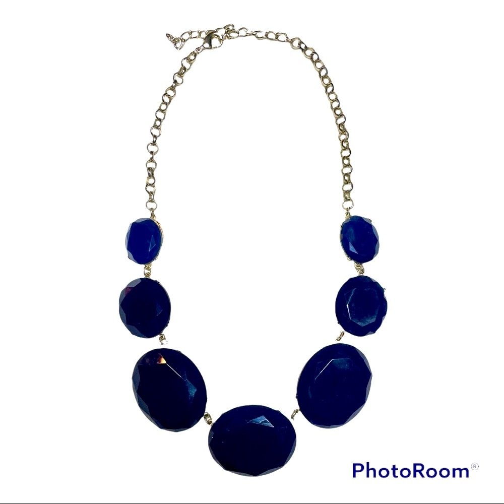 Navy Blue Statement Necklace
